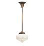 Burnished Antique Pendant With Vintage Stenciled Classical Revival Shade