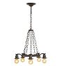 Vintage 5-Light Romance Revival Bare Bulb Chandelier