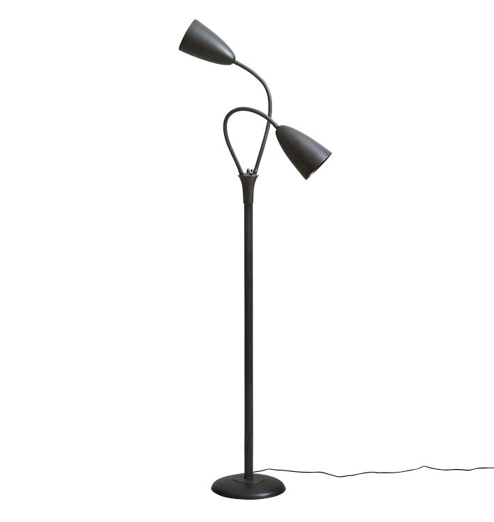 double gooseneck floor lamp
