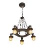 Vintage 5-Light Romance Revival Bare Bulb Chandelier