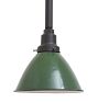 Vintage Industrial Green Enameled Cone Swivel Pendant