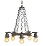 Vintage 5-Light Romance Revival Bare Bulb Chandelier