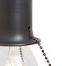 Vintage Bead Chain Fixture with Painted Textured Glass Shade