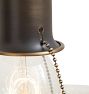 Vintage Bead Chain Fixture with Pressed Grape Harvest Shade