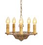 Vintage Art Deco 5-Light Candle Chandelier