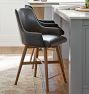 Dexter Leather Swivel Counter &amp; Bar Stool