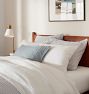 White Float Stripe Organic Duvet &amp; Shams