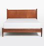 Shaw Walnut Bed with Leather Headboard