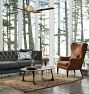 Clinton Modern Wingback Leather Chair