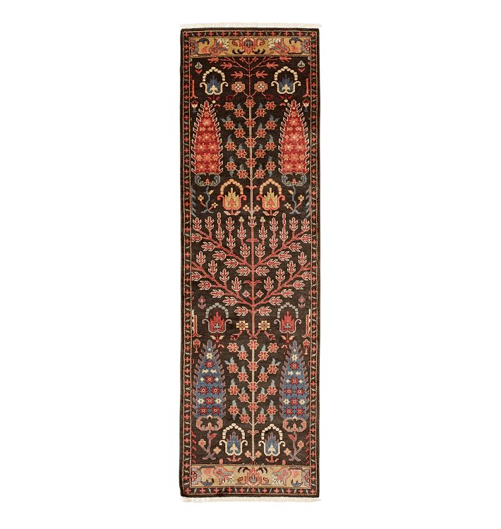 Alderwood Charcoal &amp; Pink Hand-Knotted Rug