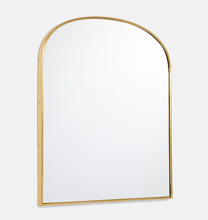 Arched Wide Metal Frame Mirror