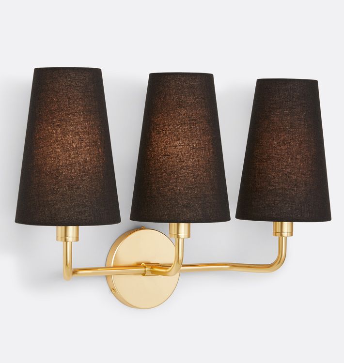 Ansel Triple Sconce with Shade