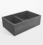 Farmhouse NativeStone Double Kitchen Sink - 33" x 18" - Slate