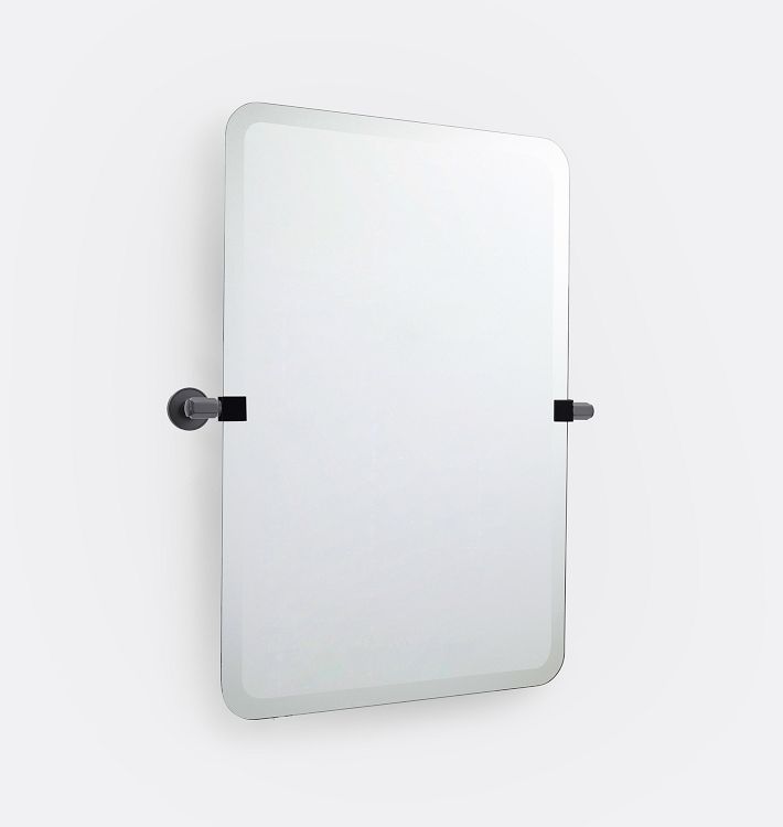 Hassalo Frameless Rounded Rectangle Pivot Mirror