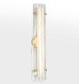 Willamette 28" LED Sconce, Clear Glass - Aged Brass - 28"