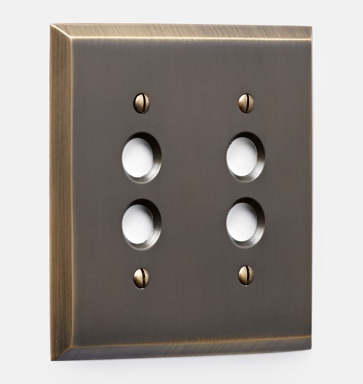 Lewis Double Push-Button Switchplate