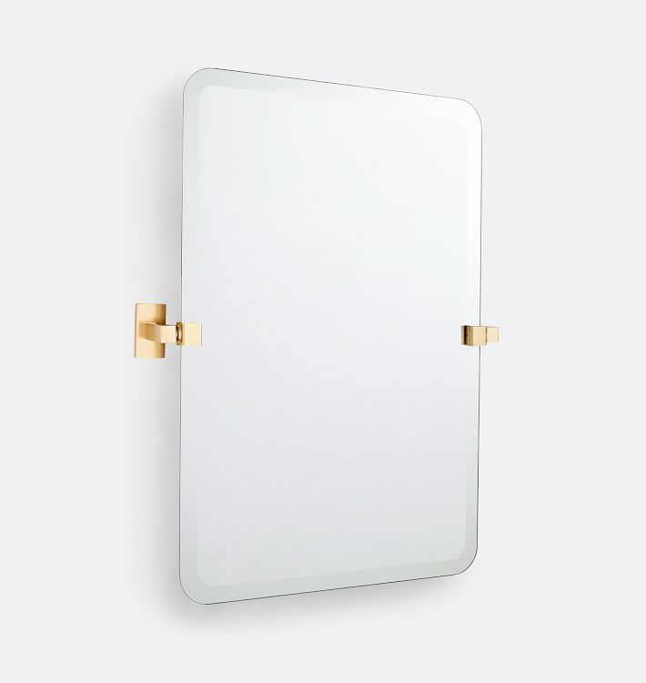 Yaquina Frameless Rounded Rectangle Pivot Mirror