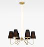 Berkshire 6-Arm Chandelier with Linen Shades