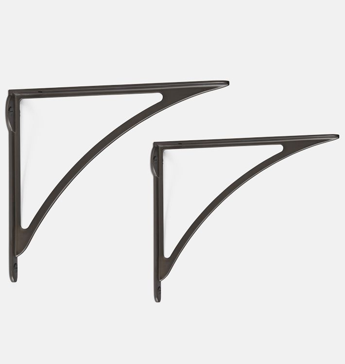 OPEN BOX: Arched Shelf Brackets Set of 2, 10&quot; - Oil-Rubbed Bronze