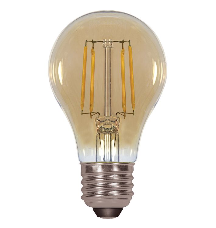 LED Filament A19 Amber 4.5W 40WE Bulb