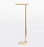 Riley Standing Toilet Paper Holder, Aged Brass