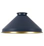 8&quot; Cone Shade with Brushed Brass Interior, Matte Thunder Blue