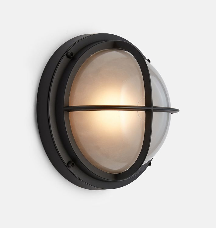 9&quot; Seabeck Dome Cage Round Bulkhead Sconce