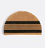 Horizontal Stripe Coir Doormat - Half Round