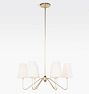 Berkshire 6-Arm Chandelier with Linen Shades