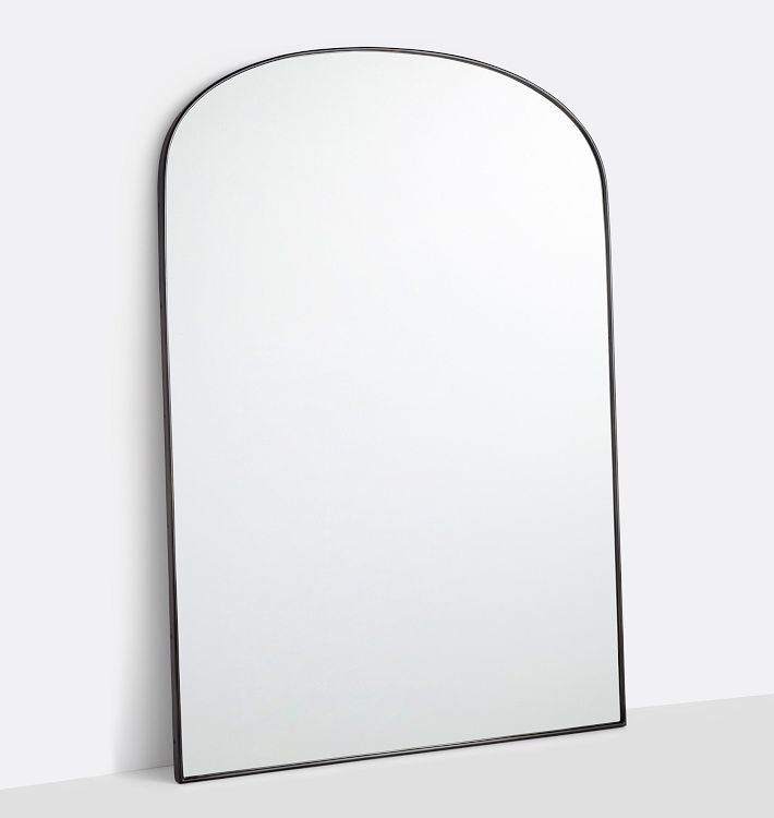 Arched Metal Framed Floor Mirror