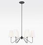 Berkshire 6-Arm Chandelier with Linen Shades
