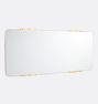 Yaquina Large Rounded Rectangle Horizontal Mirror, 72" x 32" - Aged Brass