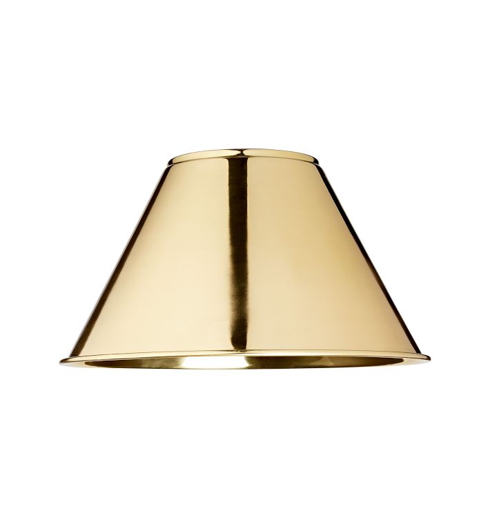 Nina 18&quot; Cone Shade, Lacquered Brass