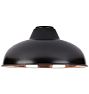 20in. Deep Dome Shade - Matte Black & Polished Copper