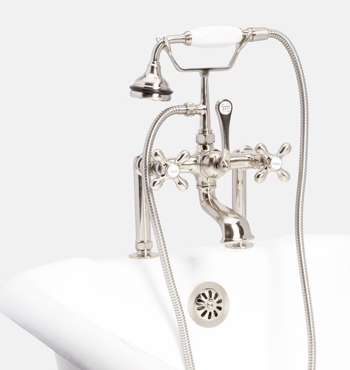 Deck-Mount Tub Filler with Handshower