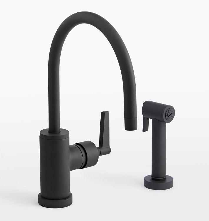 Blair Lever Handle Single Hole Kitchen Faucet with Sprayer