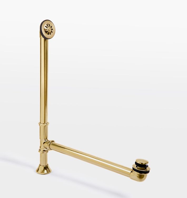 Tub Waste and Overflow Drain - Lacquered Brass