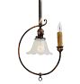 Antique Copper-Flashed Victorian Converted Gas / Electric Pendant