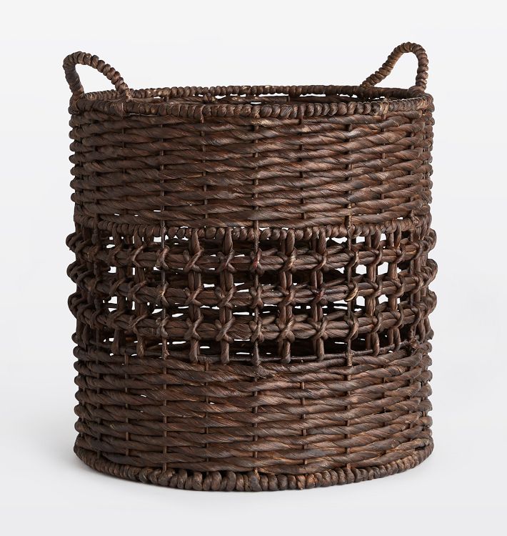 Lacey Round Woven Basket (20.5"x23")