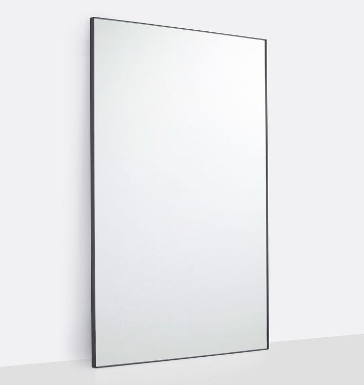 Thin Metal Frame Oversized Floor Mirror, 48" x 76" - Oil-Rubbed Bronze