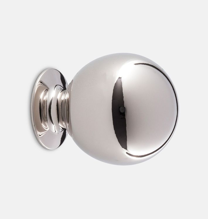 Ball Cabinet Knob, Polished Nickel