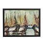 Vintage Expressionist Harbor Scene