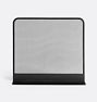 Watson Modern Flat Fireplace Screen with Base, Matte Black