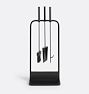 Watson Modern Fireplace Tool Set, Matte Black