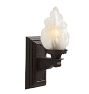 Pair of Antique Classical Revival Sconces with Frosted Flame Shades