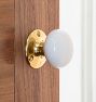 Tate White Porcelain Knob Mortise Interior Door Set