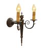 Finely Cast Antique Brass Classical Revival Candle Sconce