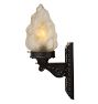 Single Antique Classical Revival Sconce with Frosted Flame Shade