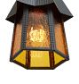 Vintage Arts &amp; Crafts Amber Glass Lantern Pendant