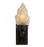 Single Antique Classical Revival Sconce with Frosted Flame Shade
